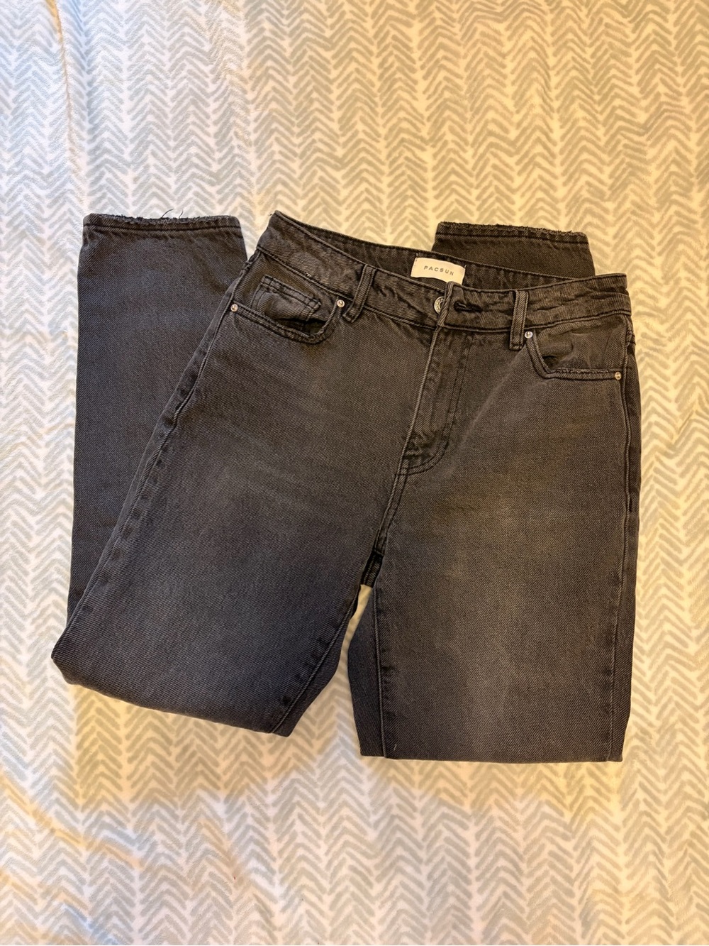 PacSun Women’s Washed Black Mom Jeans